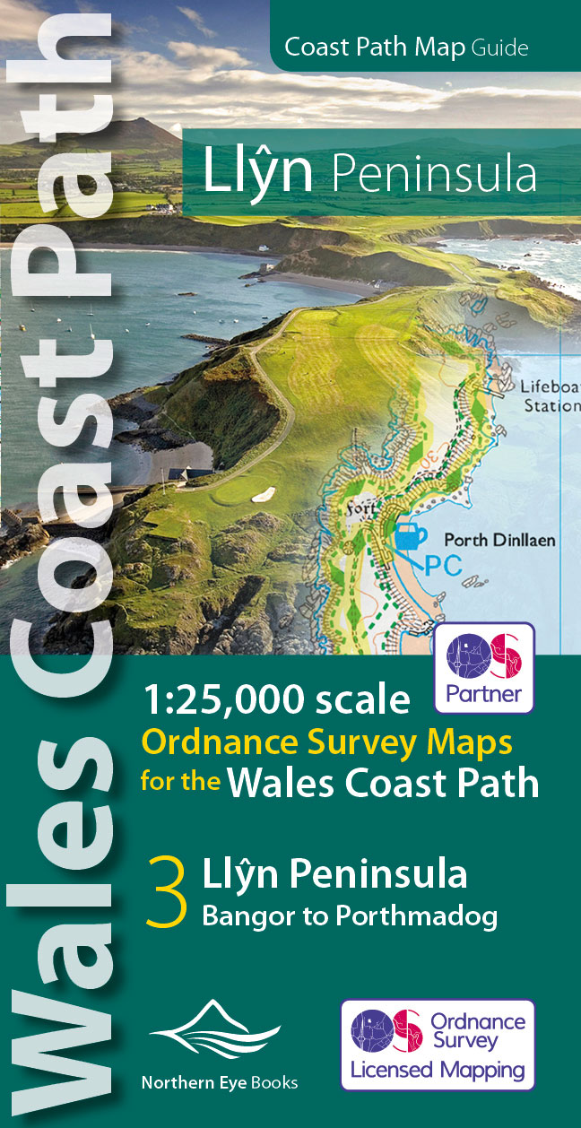 Large scale 1:25,000 OS mapping for the Wales Coast Path - Llyn Peninsula section