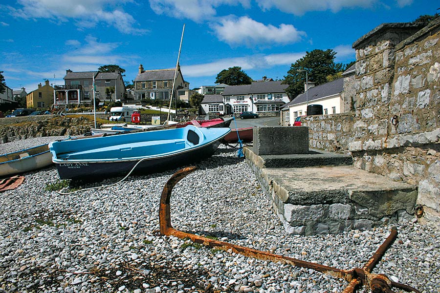 Moelfre Moelfre beach with boats