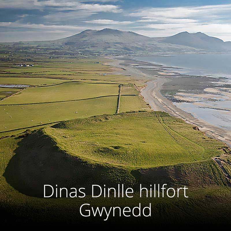 Partially eroded by the sea, Dinas Dinlle hill fort, on the Wales Coast Path, is still impressive
