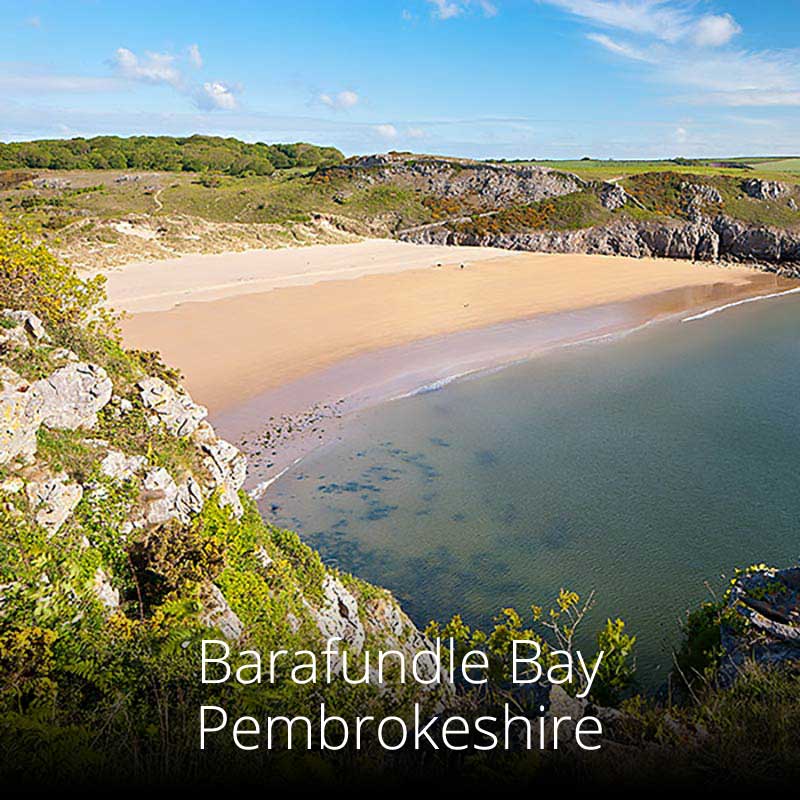Barafundle Bay, in Pembrokeshire, is often voted as one of the most beautiful beaches in Britain.