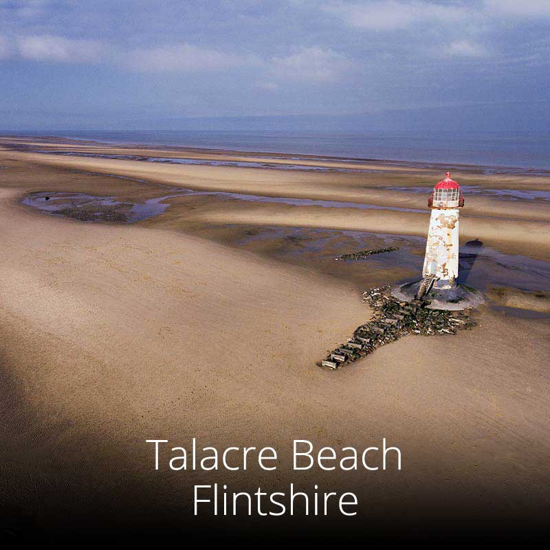 Talacre beach stretches for miles at low tide, on the North Wales Coast