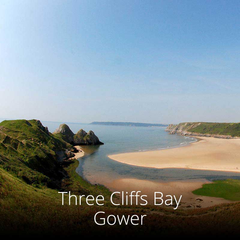 Three Cliffs Bay on the Gower in South Wales is just one of hundreds of unspoilt beaches along the Wales Coast Path