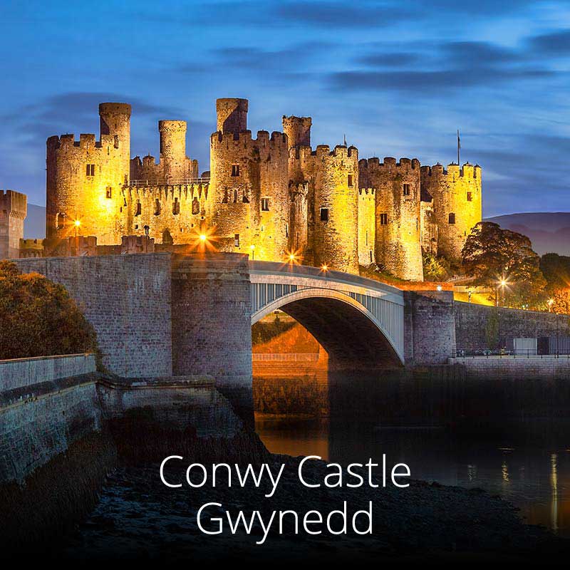 Medieval Conwy Castle in North Wales is a World heritage site