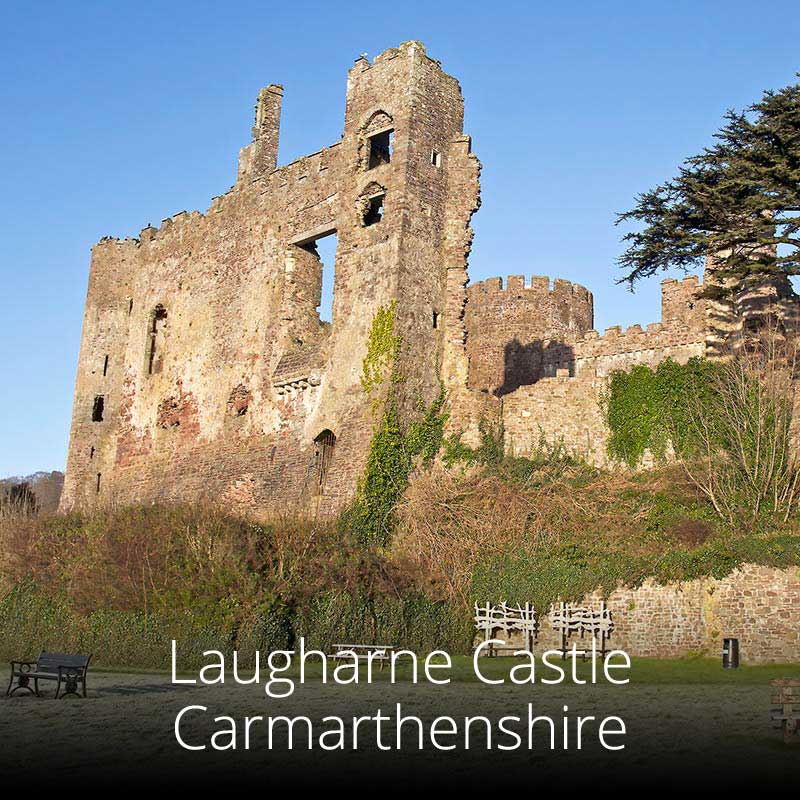 Laugharne Castle overlooks the estuary where Dylan Thomas wrote many of his most famous poems
