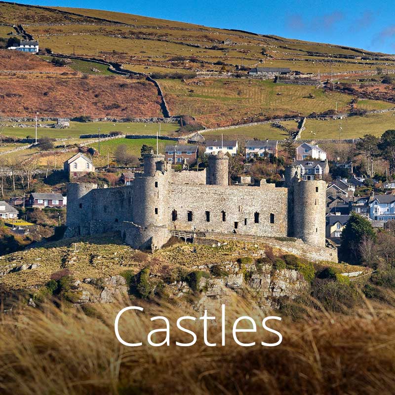 Harlech Castle high on its seaside crag