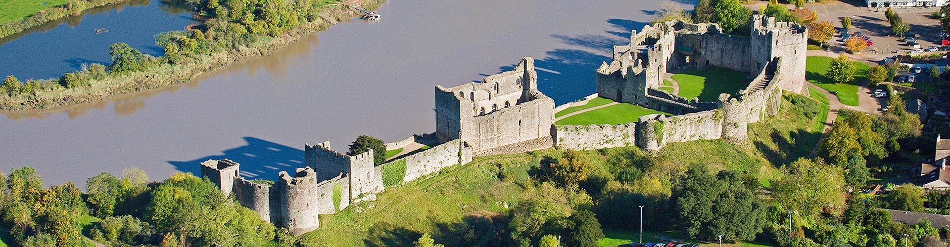Chepstow castle near the southern end of the Wales Coast Path