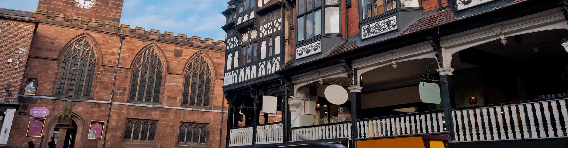 The walled city of Chester, at the start of the Wales Coast Path