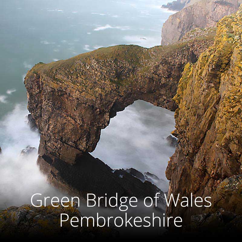 Pembrokeshire's iconic Green Bridge of Wales is one of the largest sea arches in all Wales