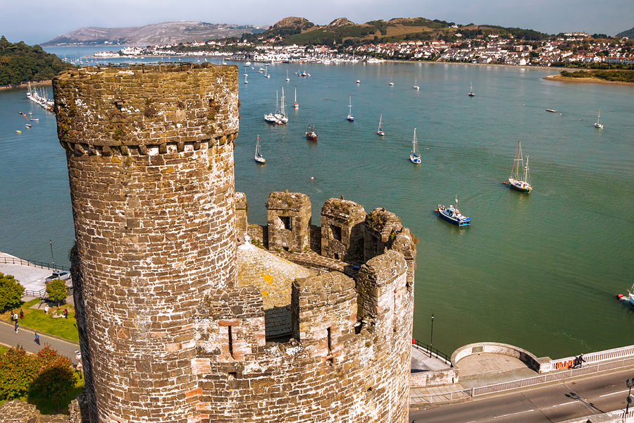 Conwy Castle guards the river mouth Conwy Castle guards the river mouth