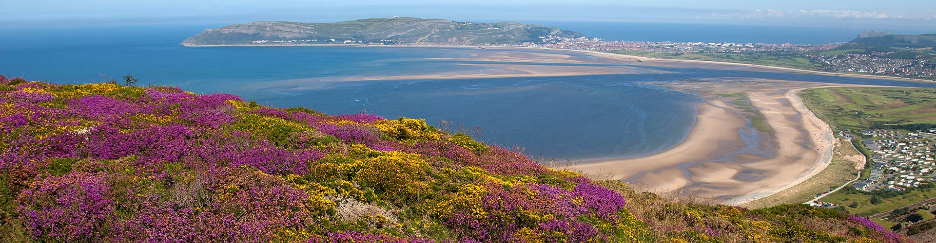The view from Conwy Mountain on the Wales Coast Path