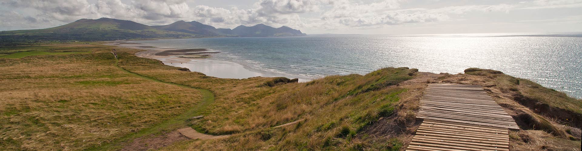 Dinas Dinlle eroded hillfort on the Wales Coast Path