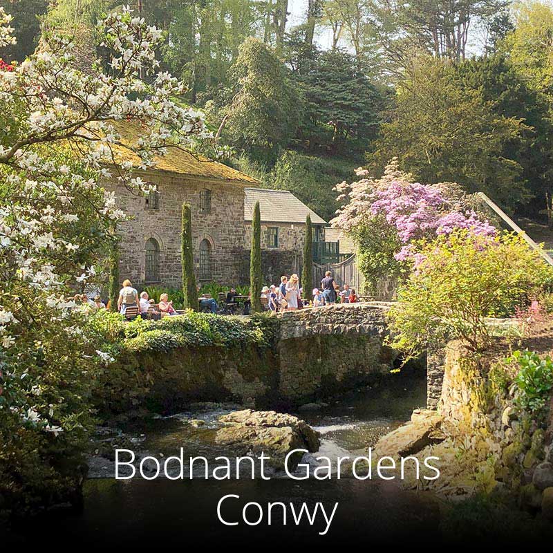 Bodnant Gardens, a little inland from the North Wales coast, are among the very best in Britain