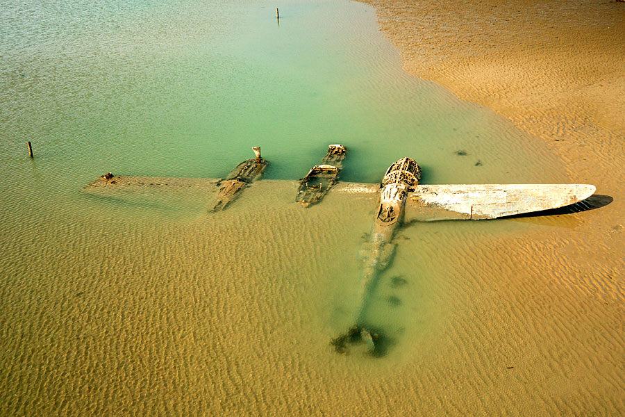 Plane wreck on Harlech Beach Plane wreck on Harlech Beach