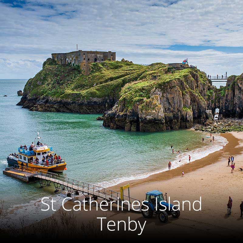 The old Palmerston fort on St Catherine's Island, just off Tenby in Pembrokeshire