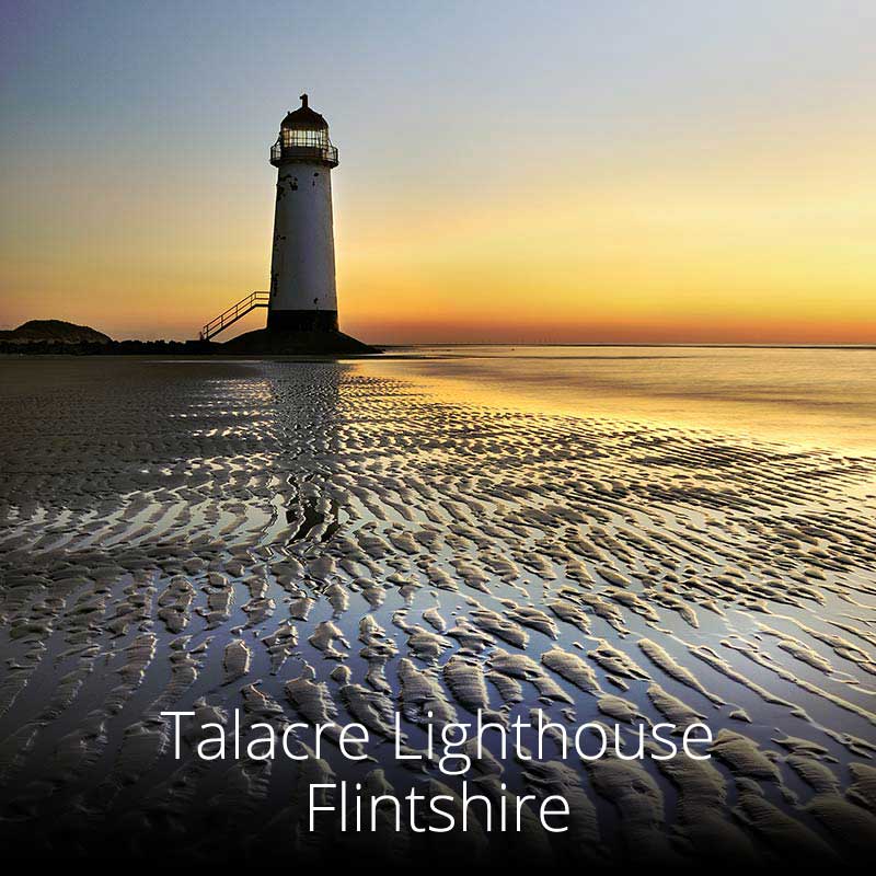 Talacre lighthouse, on the Dee Estuary in Flintshire