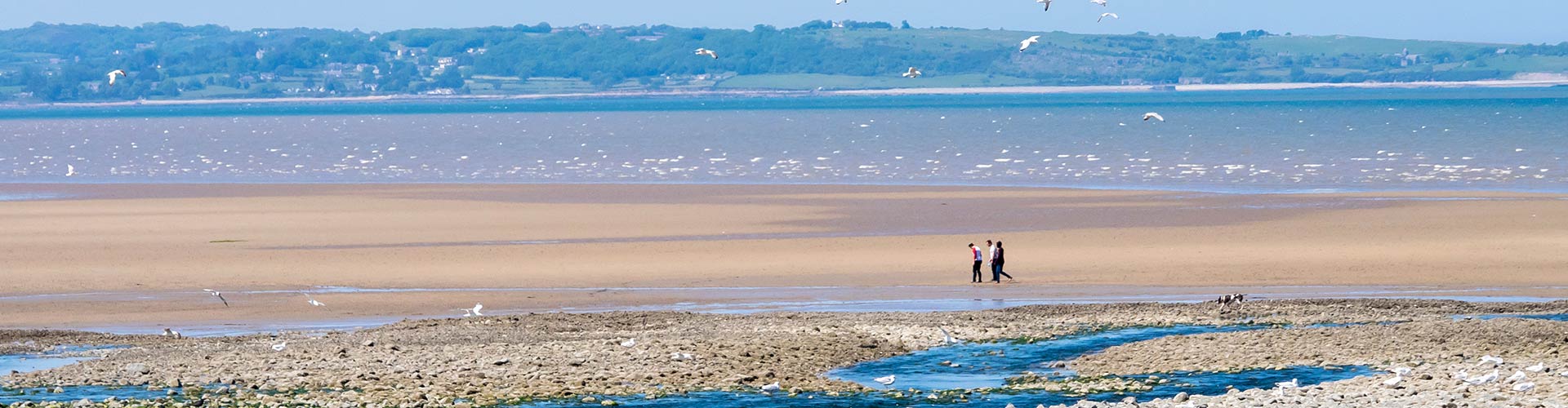 The Wales Coast Path runs along the shore at Llanfairfechan