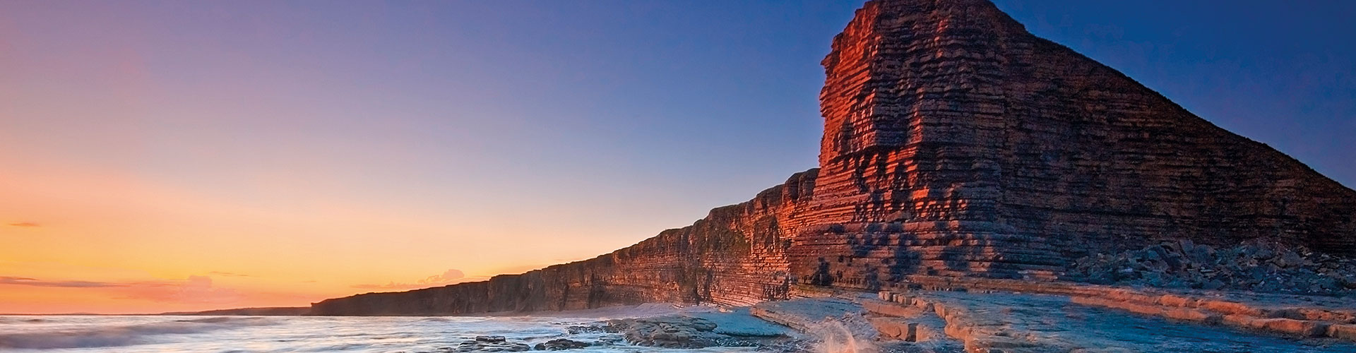 Nash Point on the Wales Coast Path in South Wales