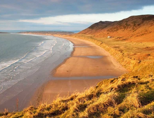 From bay to bay across the Gower hills, in South Wales
