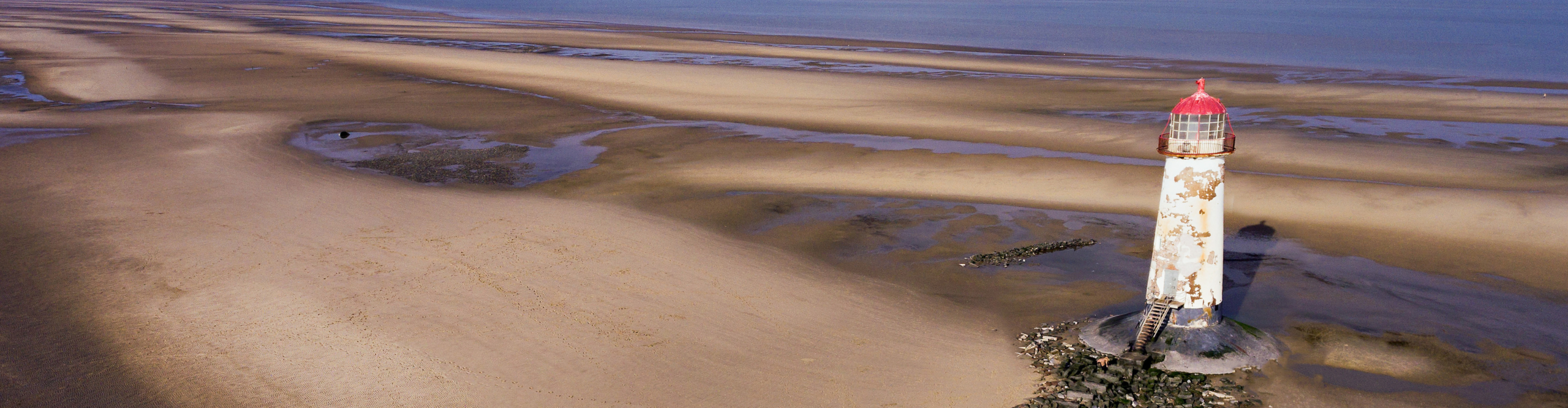 Talacre lighthouse on the Wales Coast Path
